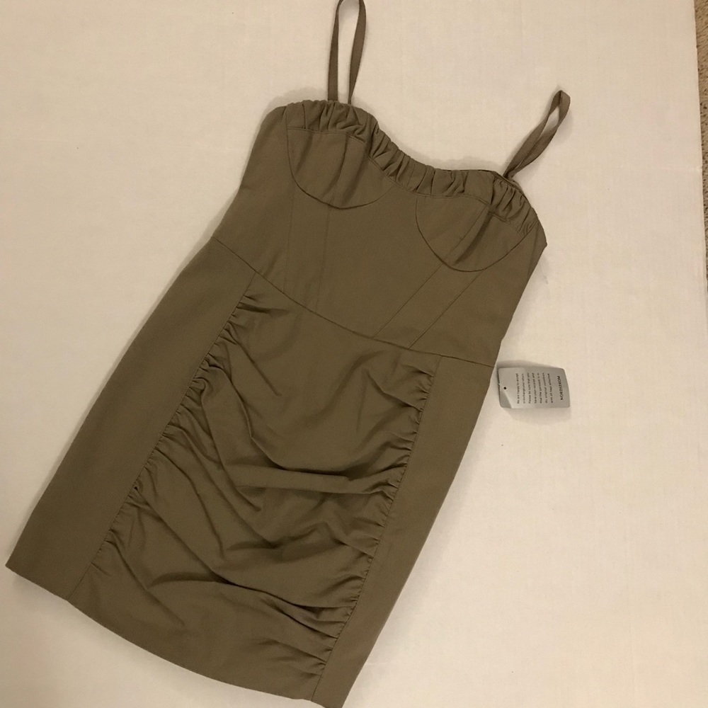 NWT Nanette Lepore Khaki Bustier Dress - Picture 7 of 10